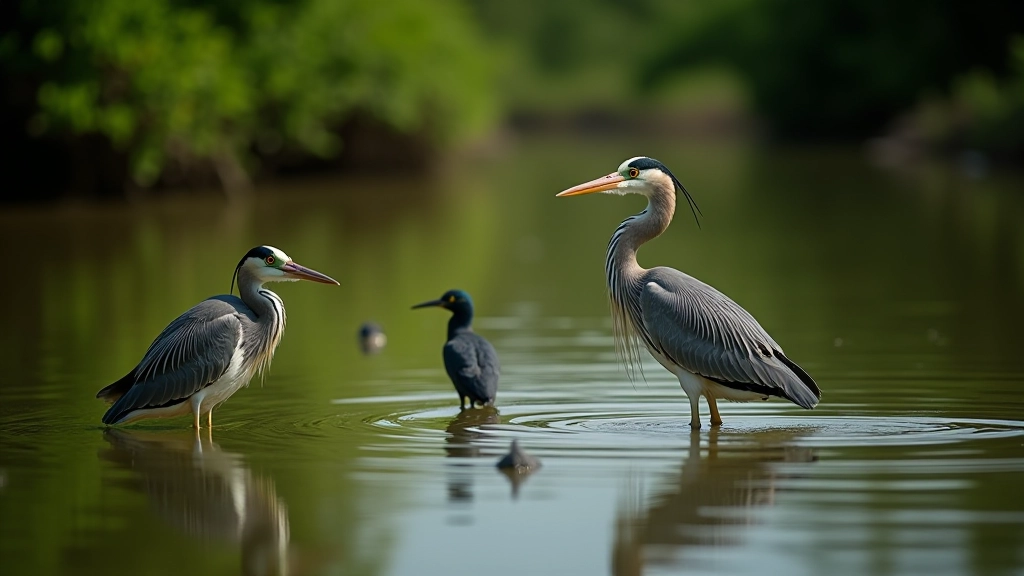 Aves acuáticas y pájaros en el estuario: garzas, pelícanos y otras especies observables desde las pasarelas